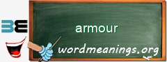 WordMeaning blackboard for armour